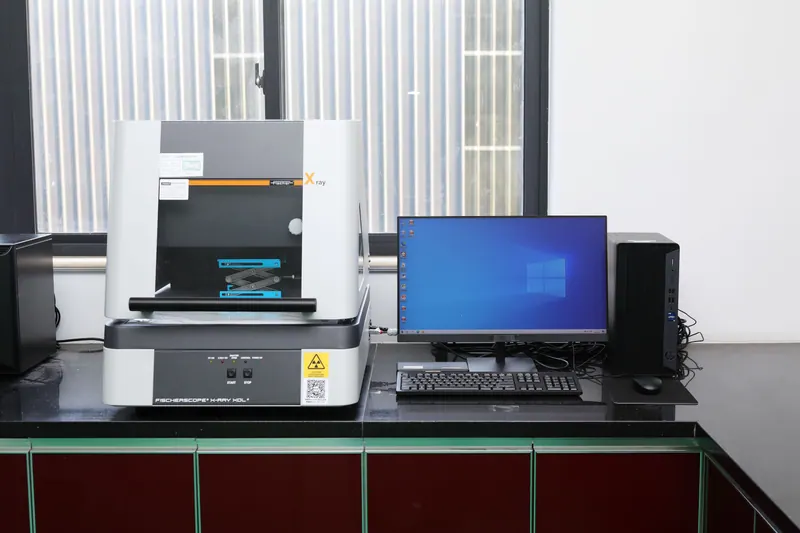 MICRO laboratory coating thickness measurement instrument; equipment photograph, not a component measurement record