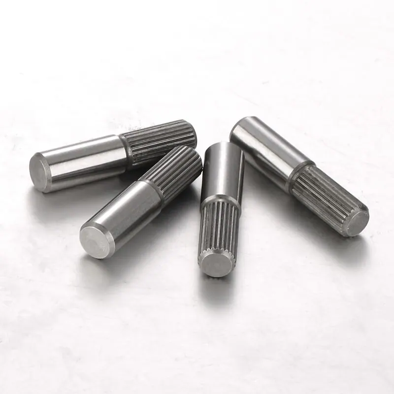 Large-diameter shafts with straight knurling